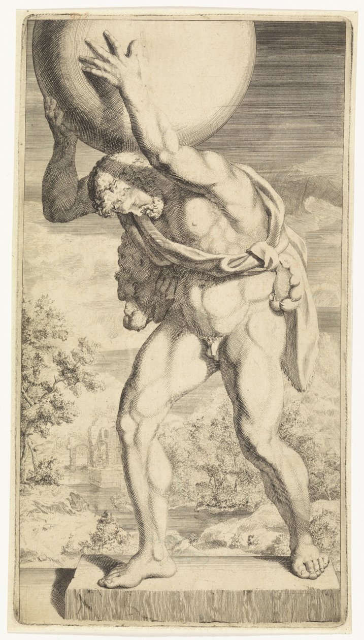 Gök kubbeli Herkül heykeli by Hendrik Pola