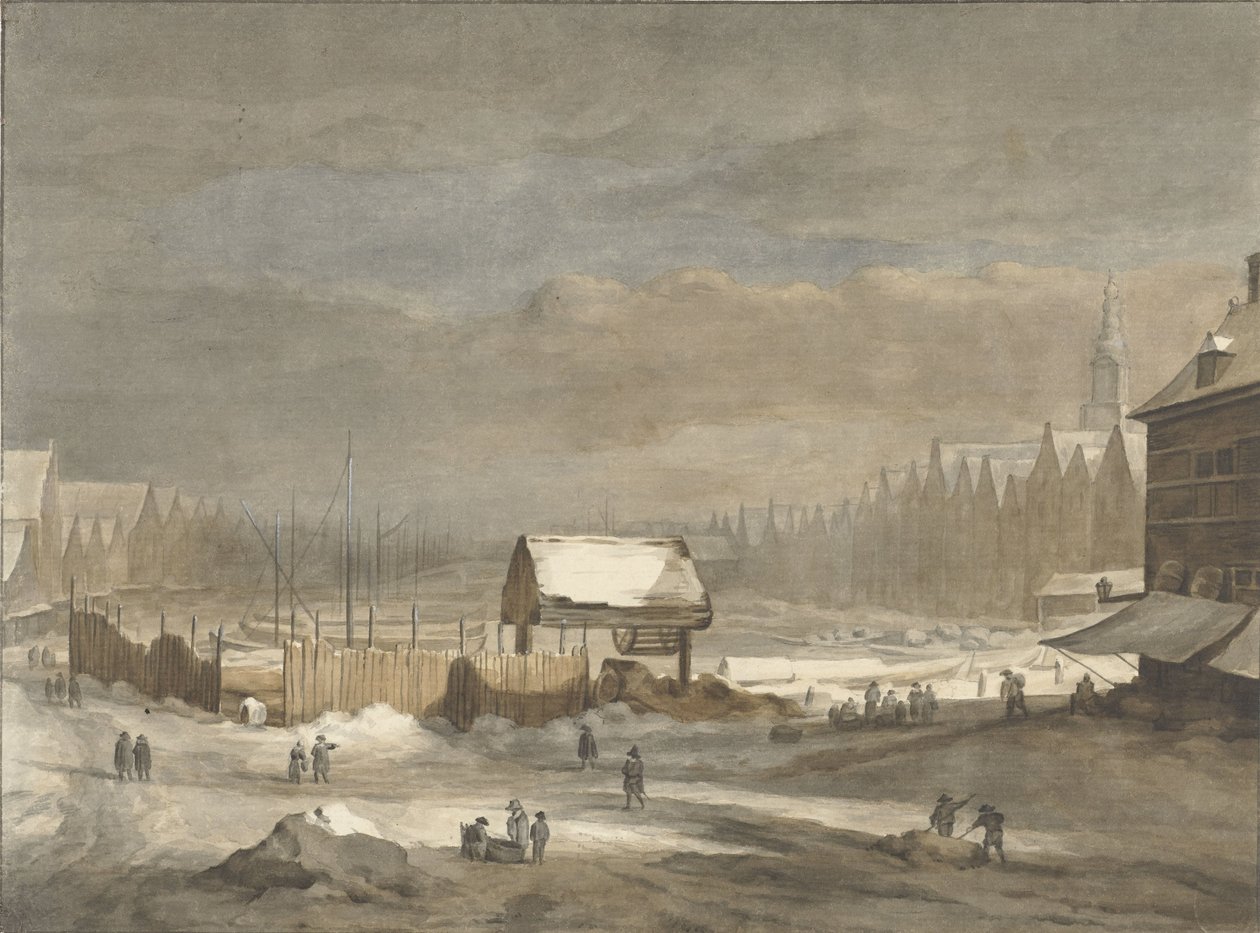 Kışın Damrak by Hendrik Pothoven
