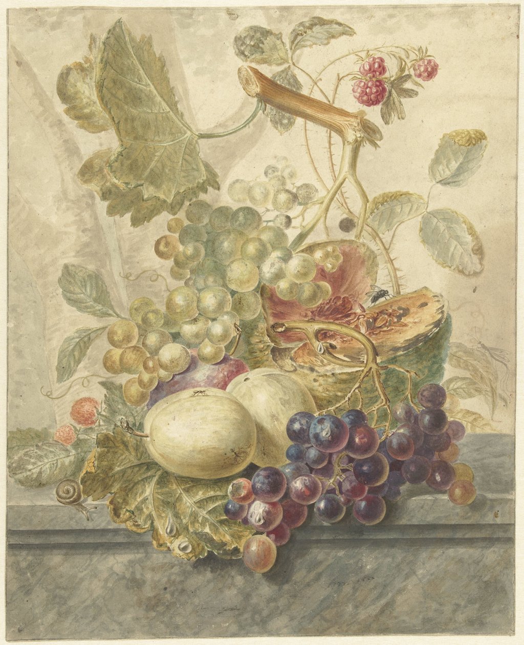 Meyve ile natürmort by Hendrik Schwegman
