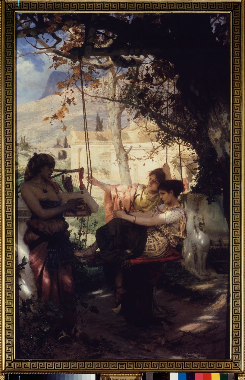 Genç bir kölenin şarkısı. Henryk Siemiradzki'nin (1843-1902) tablosu, tuval üzerine yağlı boya by Henryk Siemiradzki