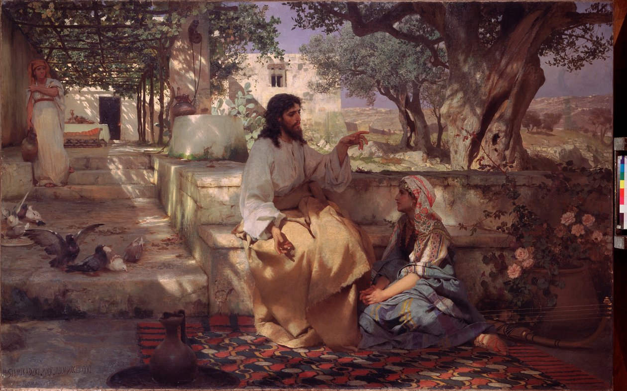 Martha ve Meryem Evinde Mesih. Henryk Siemiradzki