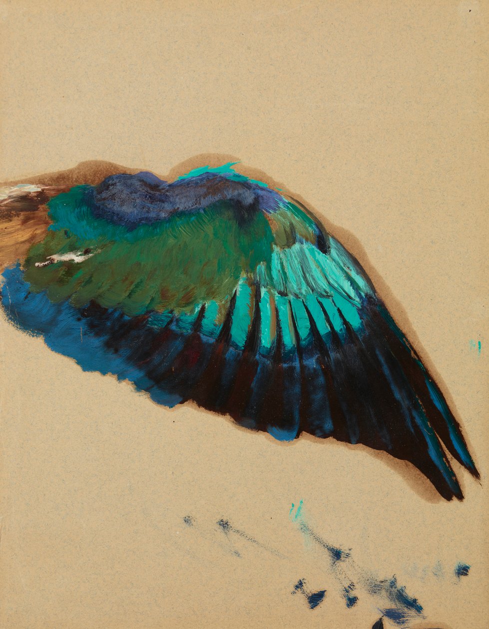 Bir Kanat Çalışması, 1899 dolayları (kağıt üzerine yağlı boya) by Henryk Siemiradzki