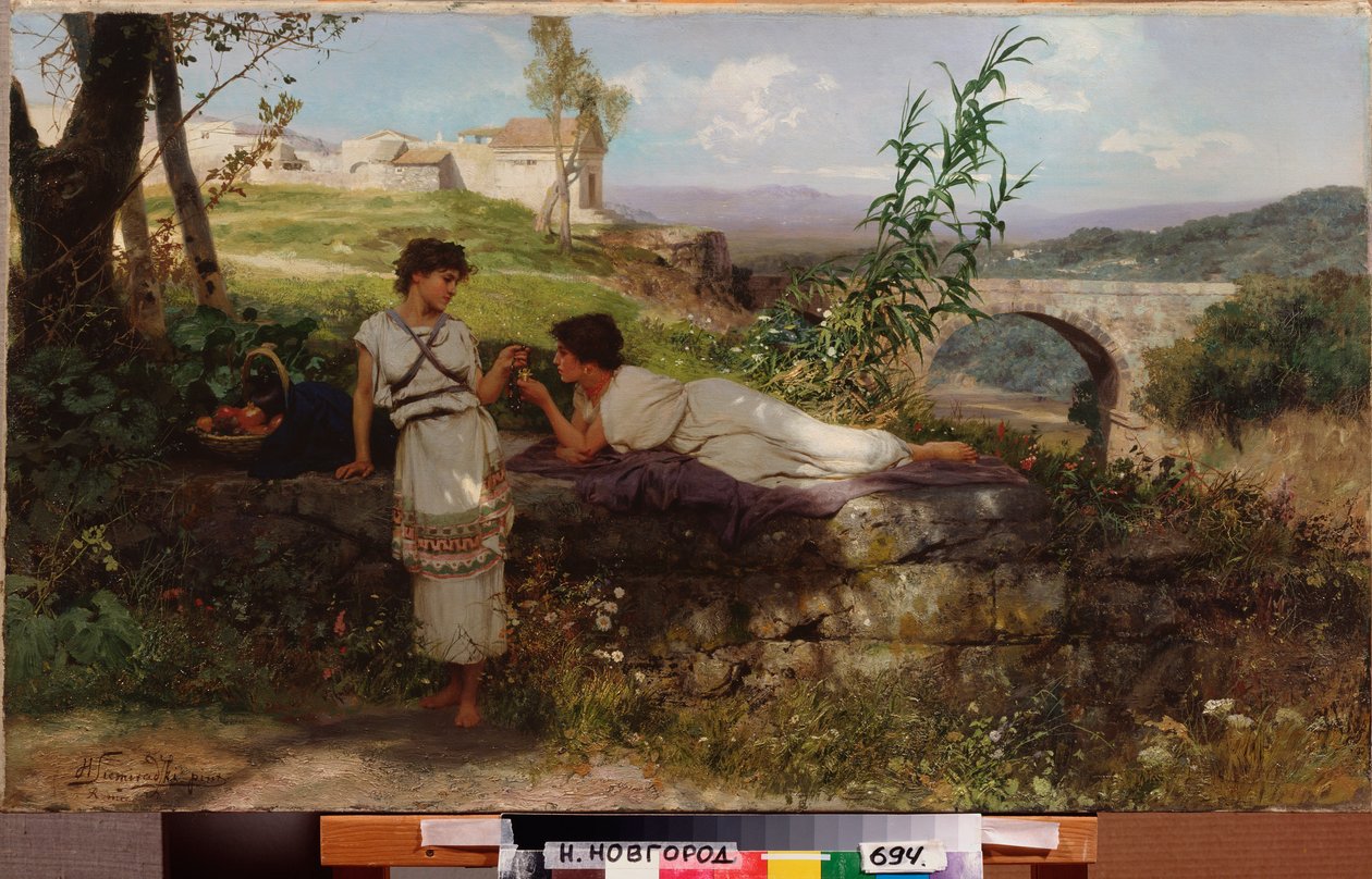 Tılsım. Henryk Siemiradzki (1843-1902), tuval üzerine yağlı boya, yaklaşık 1890. Polonya sanatı by Henryk Siemiradzki