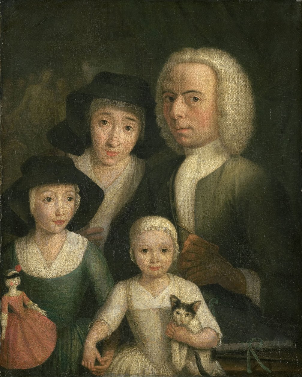 Suzanna van Bommel ve Two Daughters ile otoportre by Hendrik Spilman