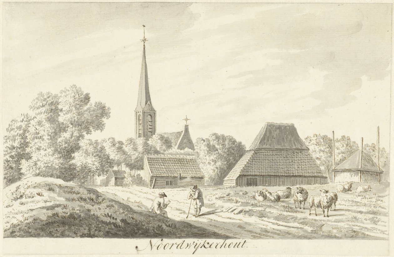 Noordwijkerhout köyünün görünümü by Hendrik Tavenier
