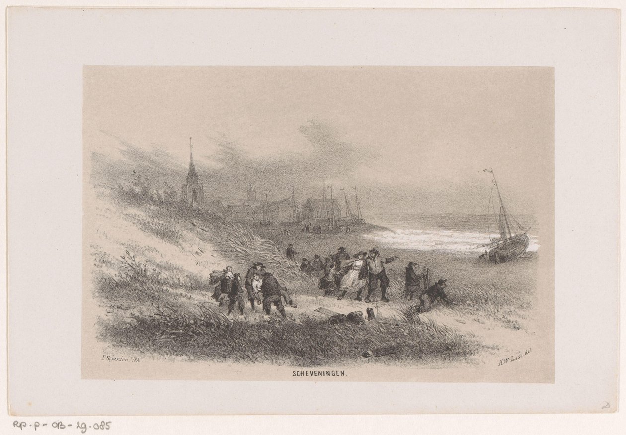 28 Mayıs 1860 fırtınası sırasında Scheveningen Scheveningen (nesne üzerindeki başlık) Scheveningen