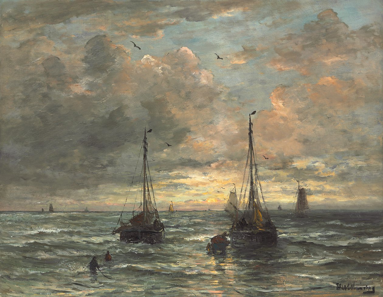 Balıkçılık Filosunun Dönüşü by Hendrik Willem Mesdag
