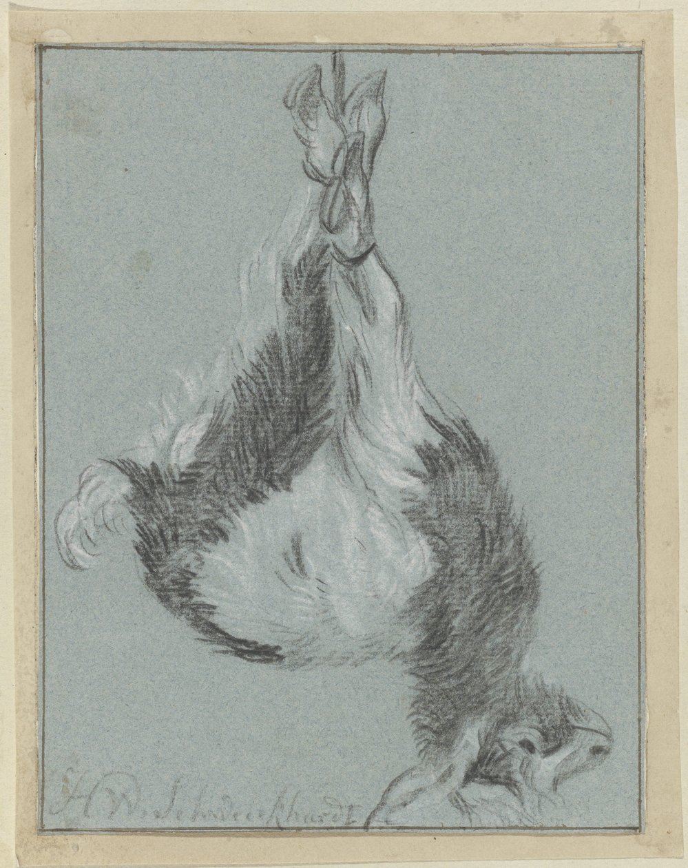 Ölen keçi by Hendrik Willem Schweickhardt (signed by artist)