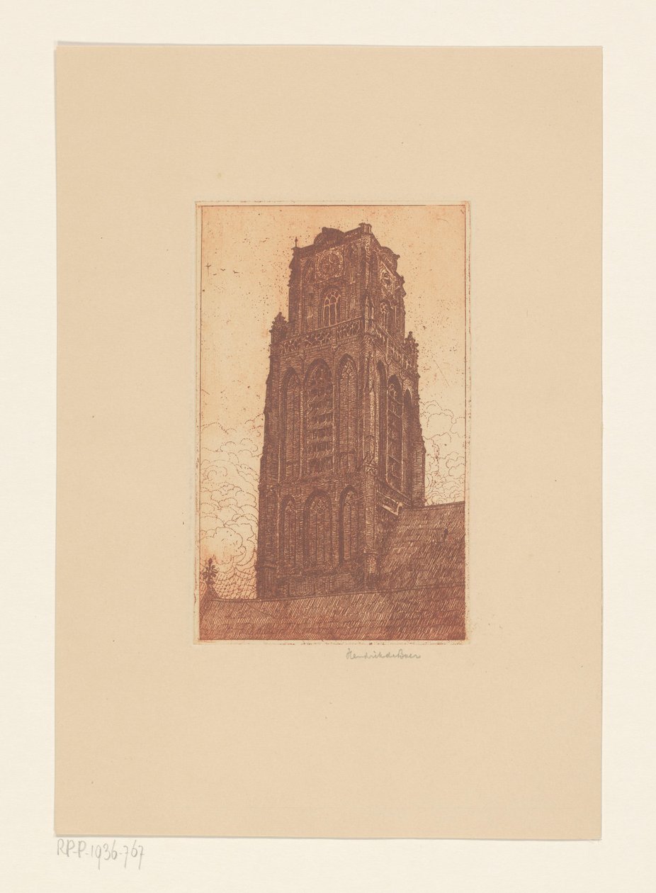 Bir kilise kulesinin incelenmesi by Hendrik de Boer (signed by artist)