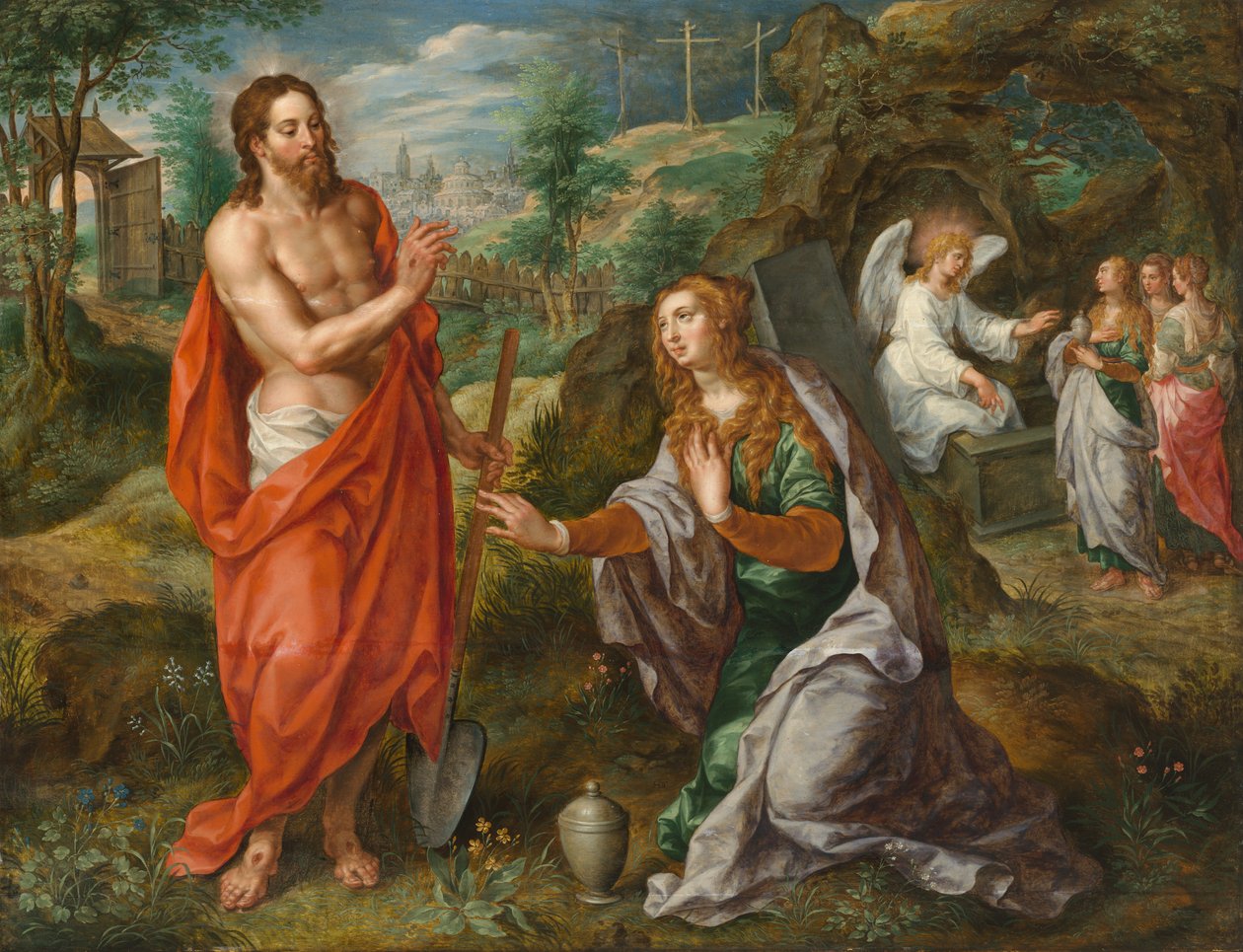 Noli Me Tangere (panel üzerine yağ) by Hendrik de Clerck