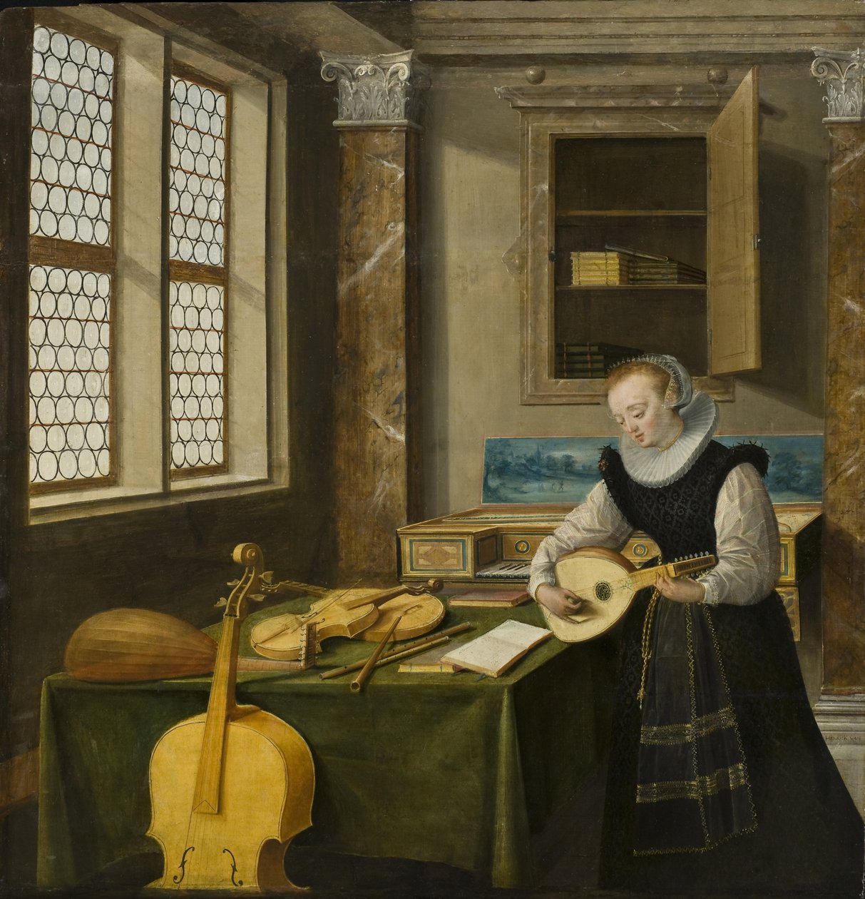 Dame jouant du luth - Ud Çalan Kadın, Steenwyck, Hendrick van, the Younger (1580-1649). Ahşap üzerine yağ. Boyut : 65x64 cm. Ulusal Müze Stockholm by Hendrik van (c.1580 1649) Steenwyk