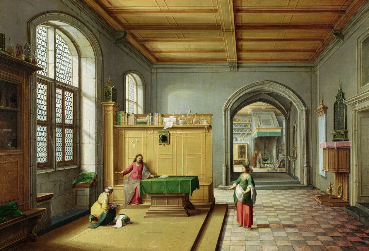 Christ in the House of Martha and Mary  by Hendrik van Steenwyk