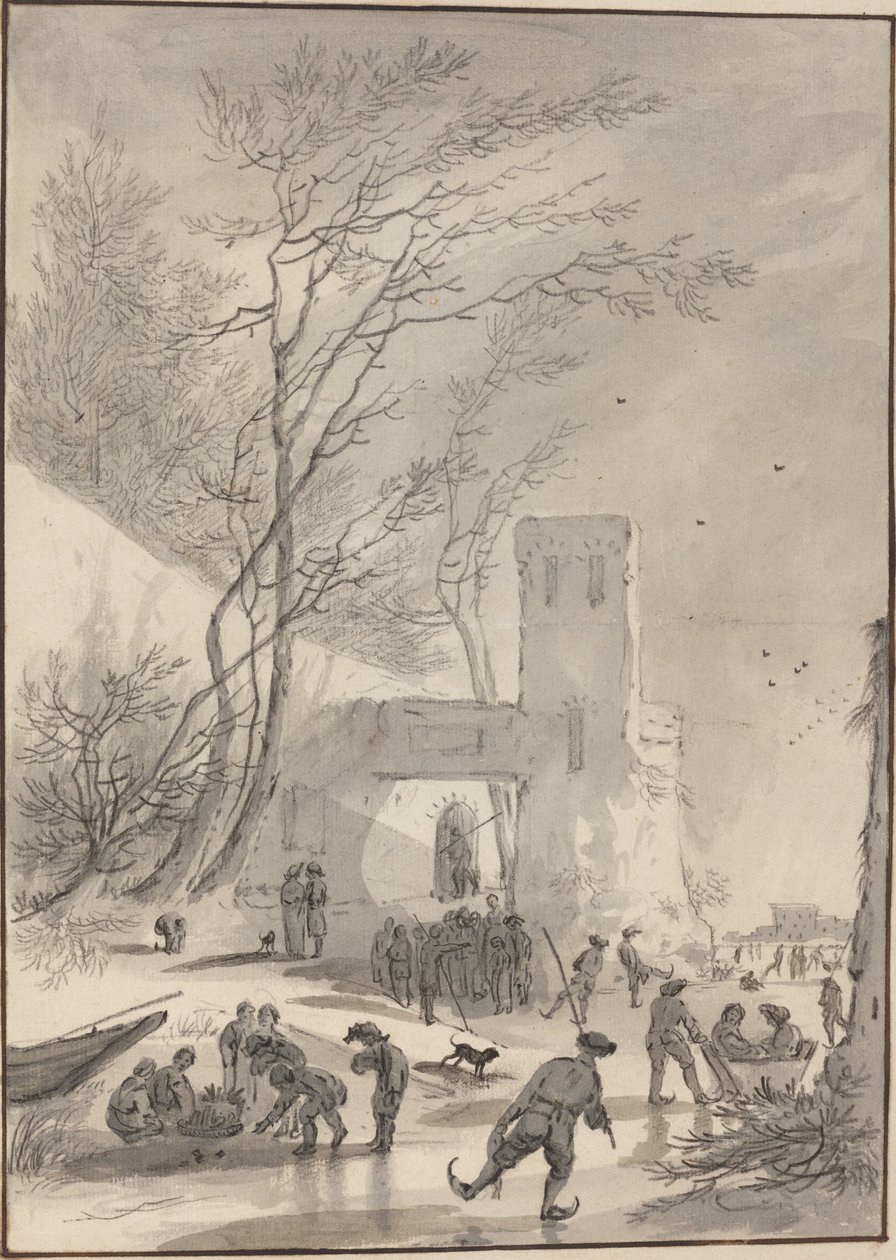 Şehir Duvarı Dışında Patenciler by Hendrik van der Straaten