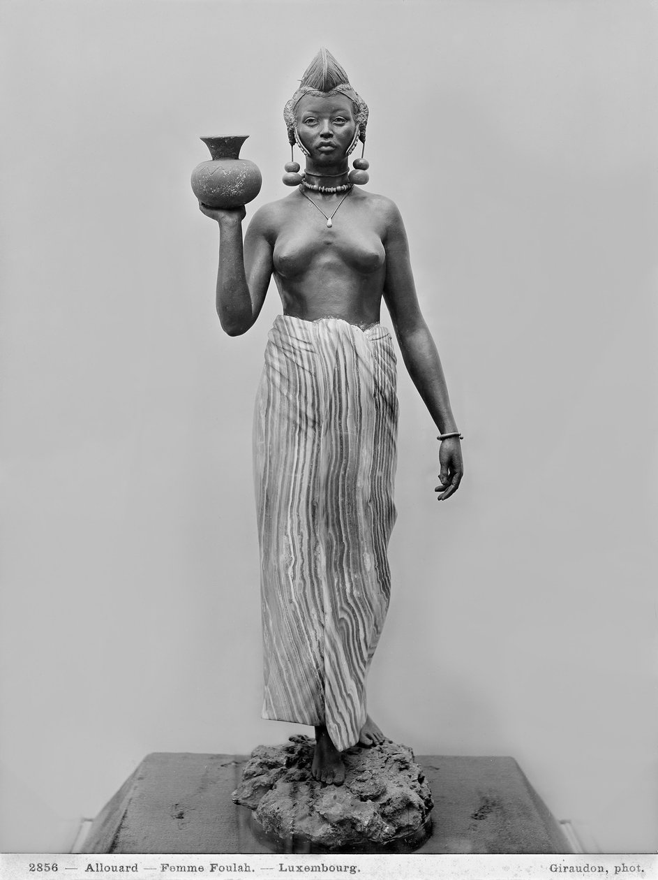 Foulah kadını, 1904 (mermer, bronz ve oniks) by Henri Allouard