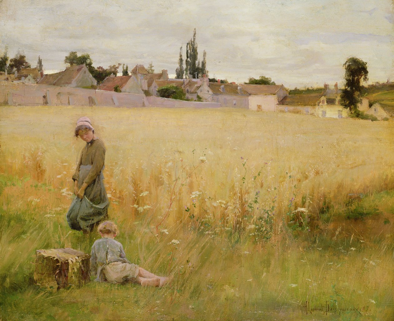 Bir Yaz Çayırı, 1887 by Henri Alphonse Louis Laurent Desrousseaux