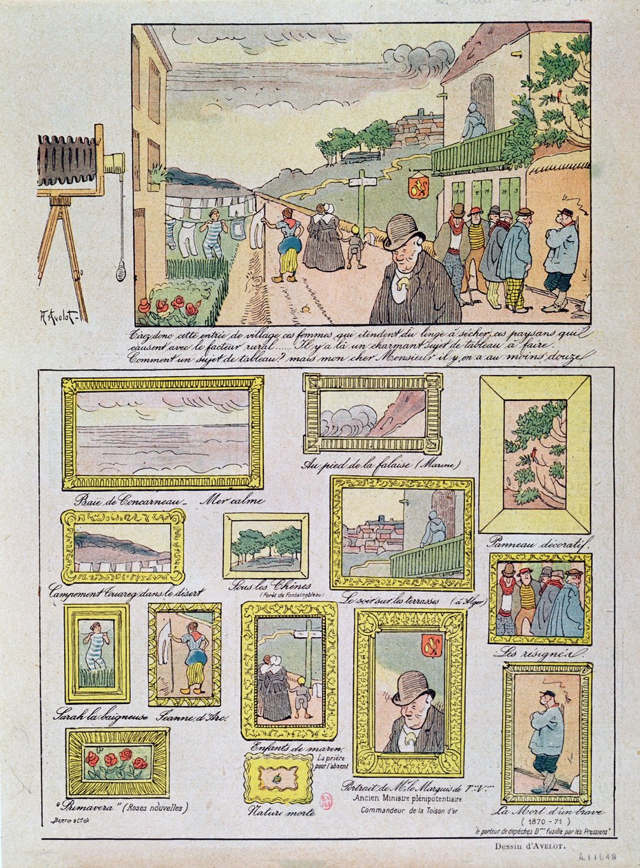 Kompozisyonda bir fotoğrafın birçok kullanımının gösterilmesi, c.1910 by Henri Avelot