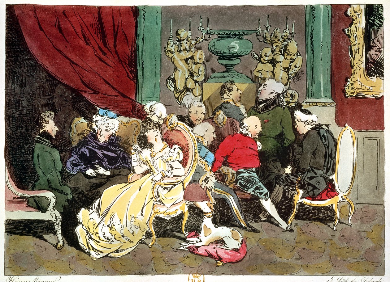 Delpech tarafından kazınmış Le Faubourg Saint-Germain, 1828 by Henri Bonaventure Monnier