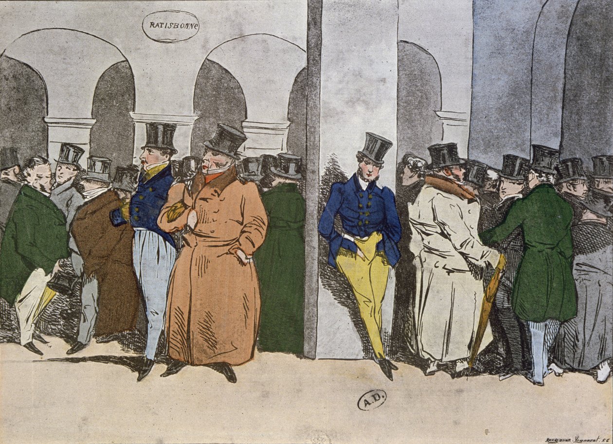Rougeron-Vignerot tarafından kazınmış Menkul Kıymetler Borsası, 1856 by Henri Bonaventure Monnier