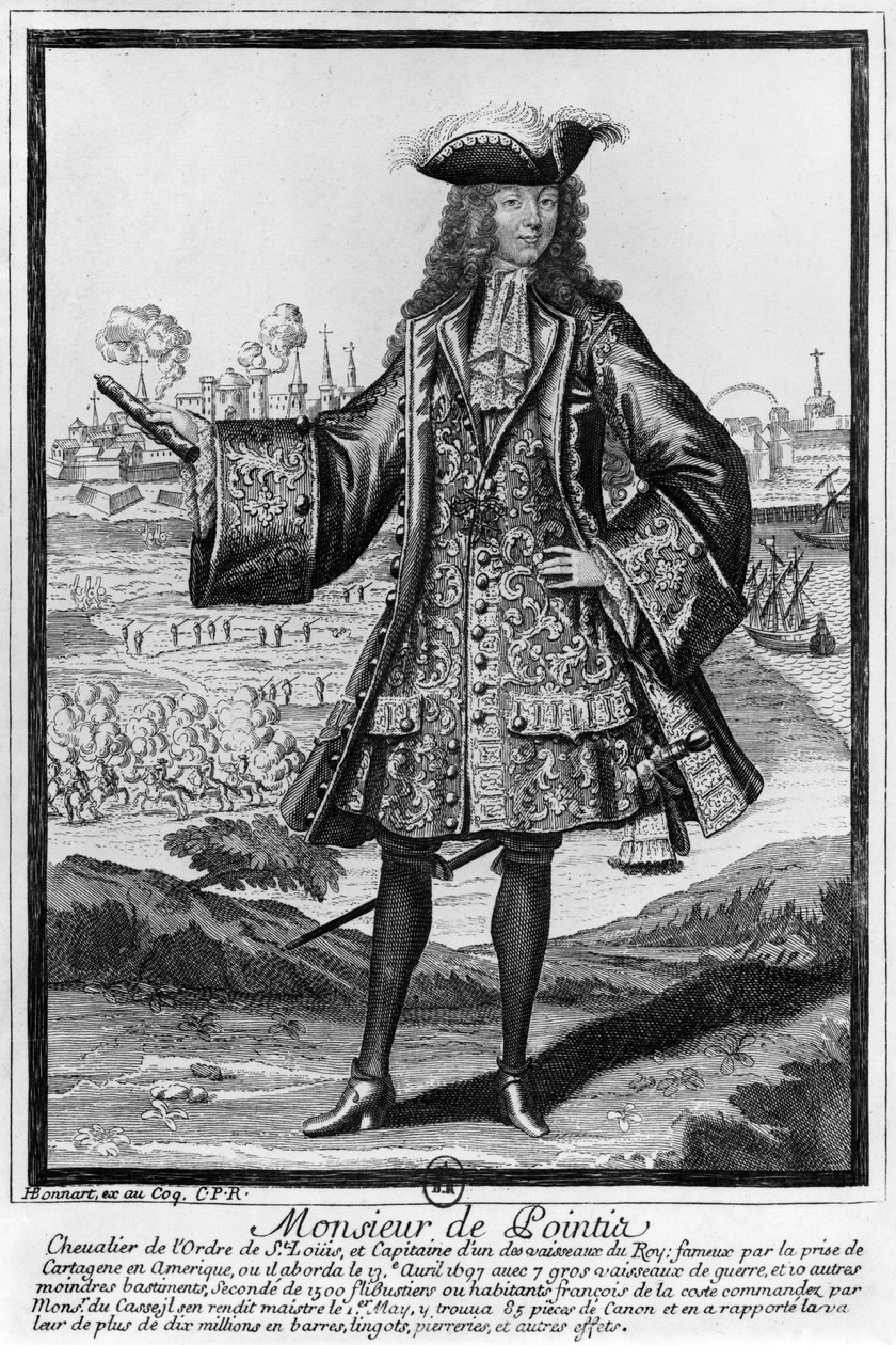 Jean Bernard Desjean (1645-1711) Baron de Pointis by Henri Bonnart
