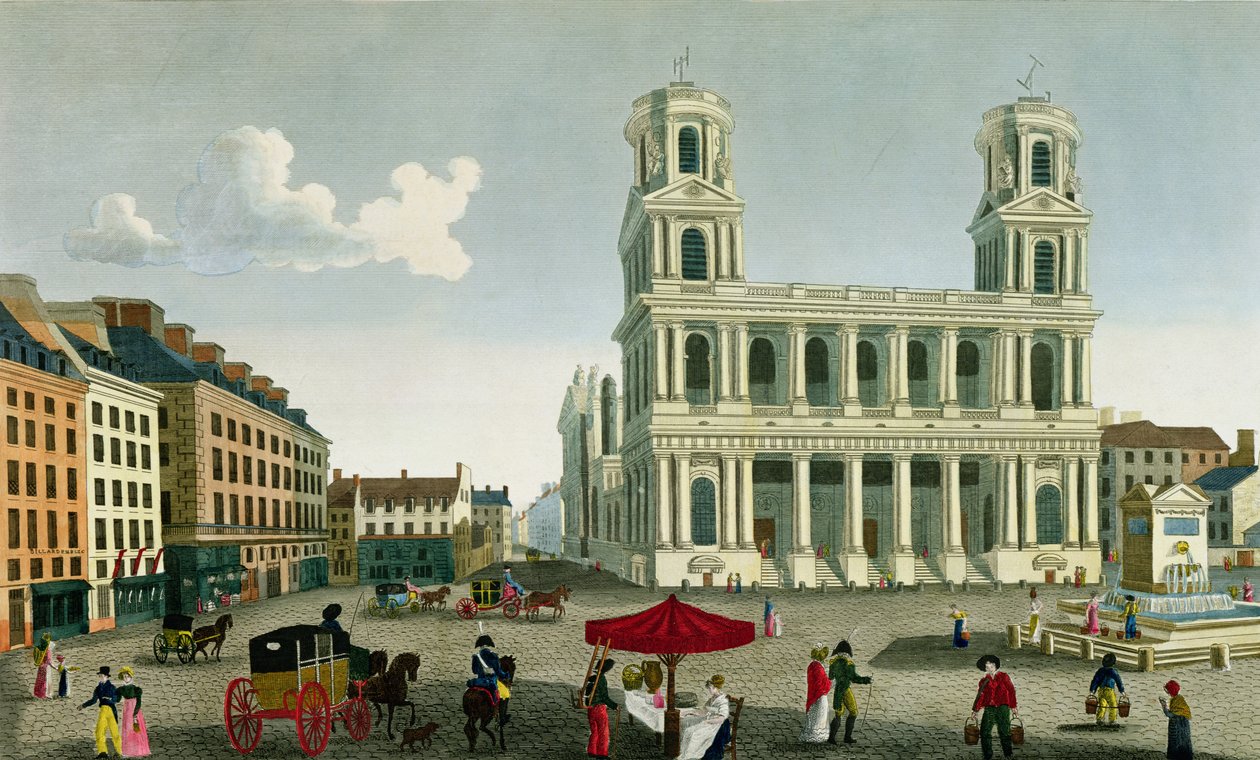 Anne Rosalie Filleul (nee Bouquet) (1752-94) tarafından oyulmuş Saint-Sulpice Kilisesi