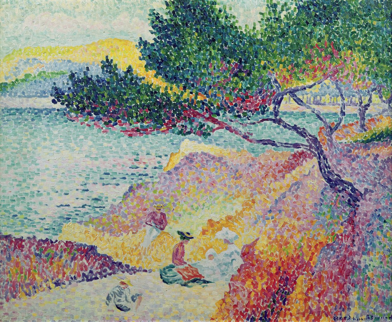 Saint-Clair Plajı, 1906-07 by Henri Edmond Cross