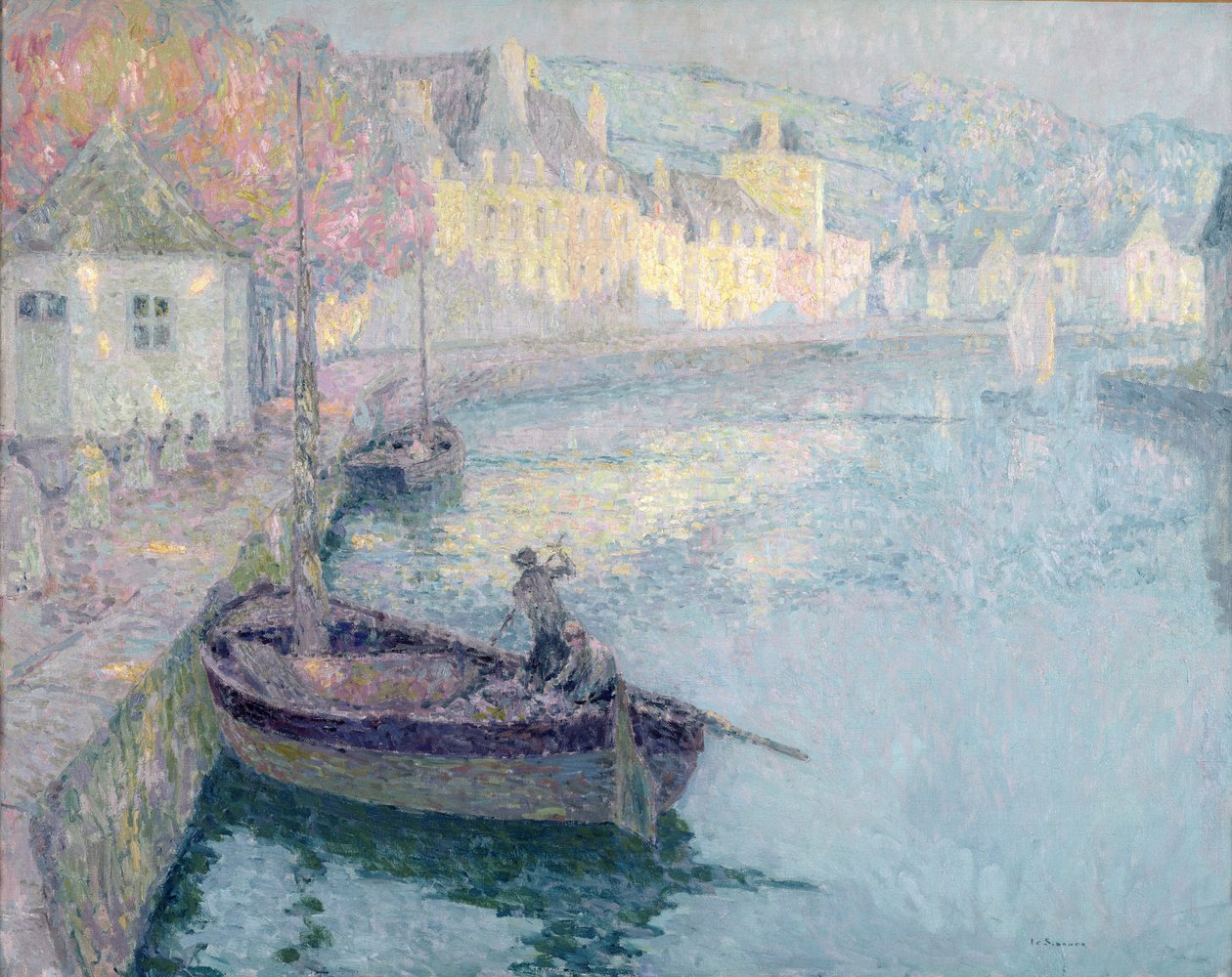 Temiz Sabah, Quimperle, 1923 by Henri Eugene Augustin Le Sidaner