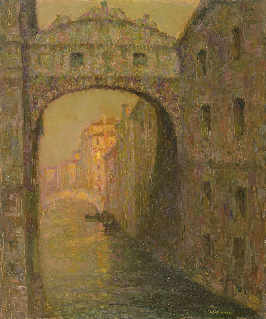 Ahlar Köprüsü, Venedik, c.1918 by Henri Eugene Augustin Le Sidaner