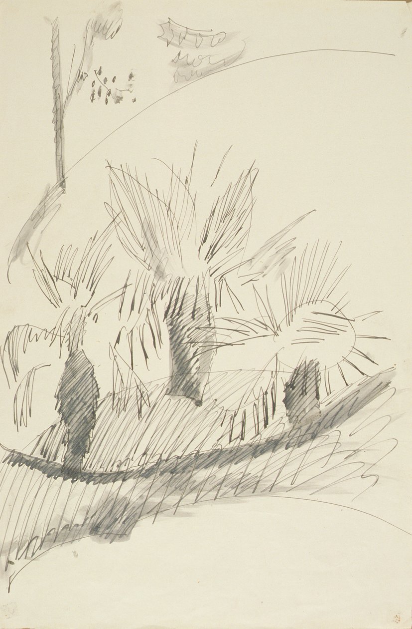 Kew Bahçelerinde, 1913 by Henri Gaudier Brzeska