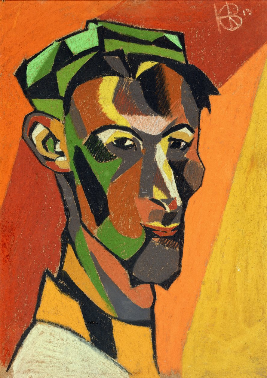 Otoportre, 1913 (kağıt üzerinde pastel) by Henri Gaudier Brzeska