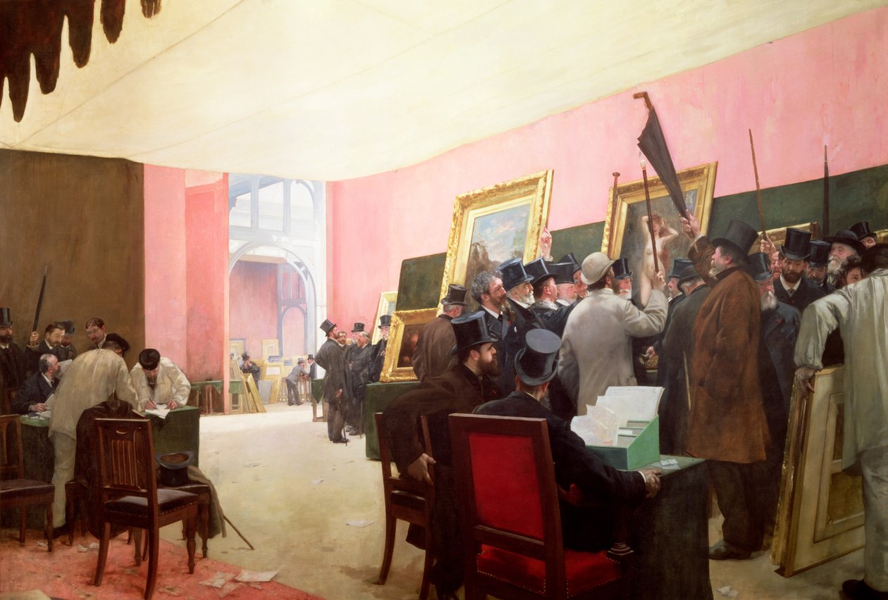 Salon des Artistes Francais Yargıçları Toplantısı, 1885 by Henri Gervex