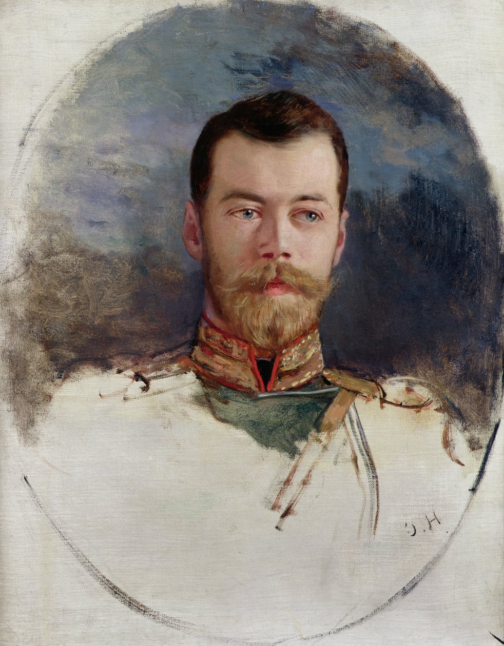 Çar II. Nicholas (1868-1918) 1898 portresi için çalışma by Henri Gervex