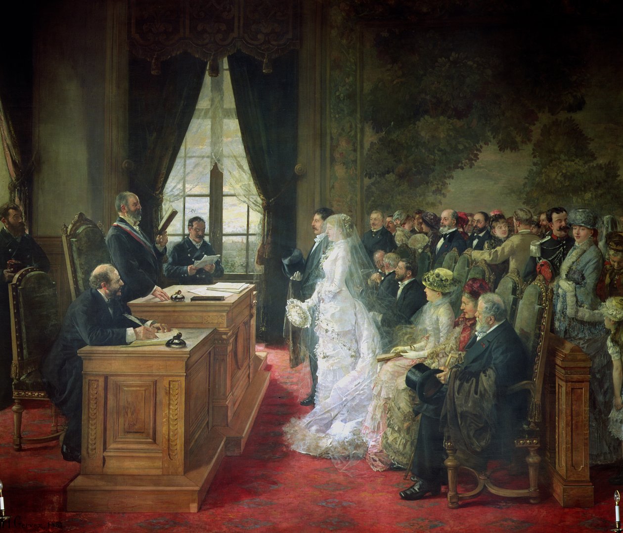 Sivil Evlilik, 1881 by Henri Gervex