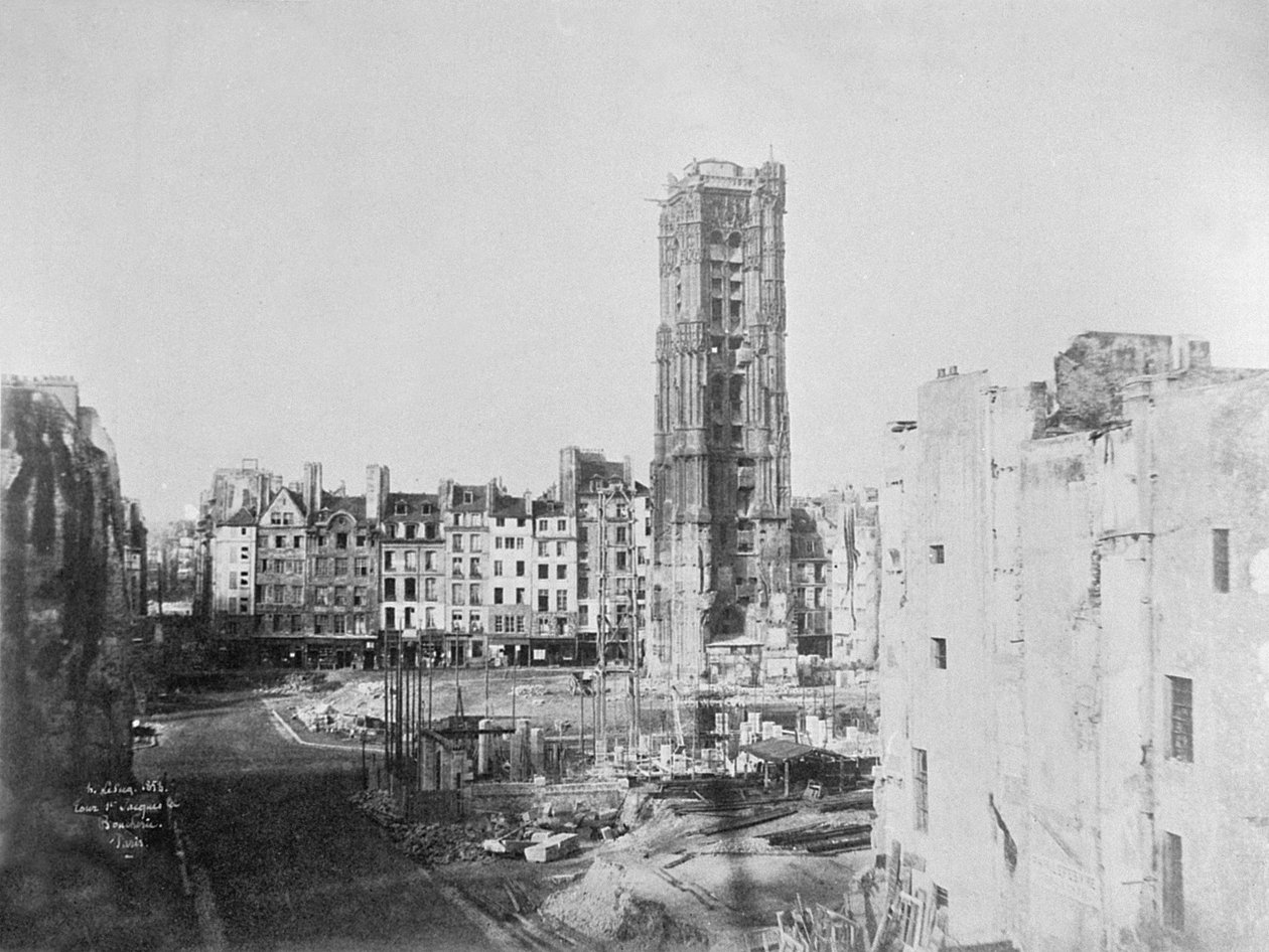 Saint-Jacques la Boucherie Turu (1508-22), Paris, 1853 by Henri Jean Louis Le Secq
