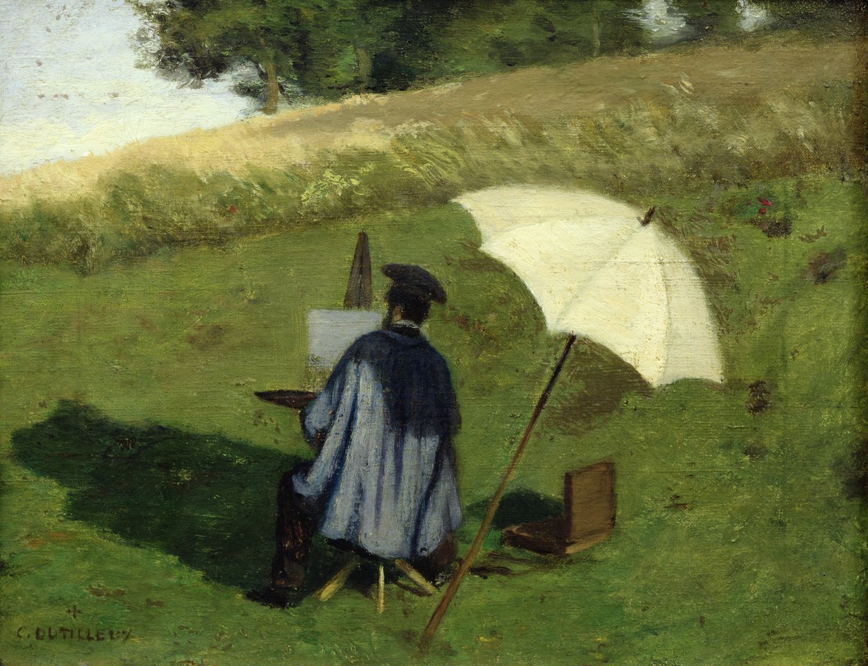 Açık Havada Desire Dubois Tablosu, 1852 dolayları by Henri Joseph Constant Dutilleux