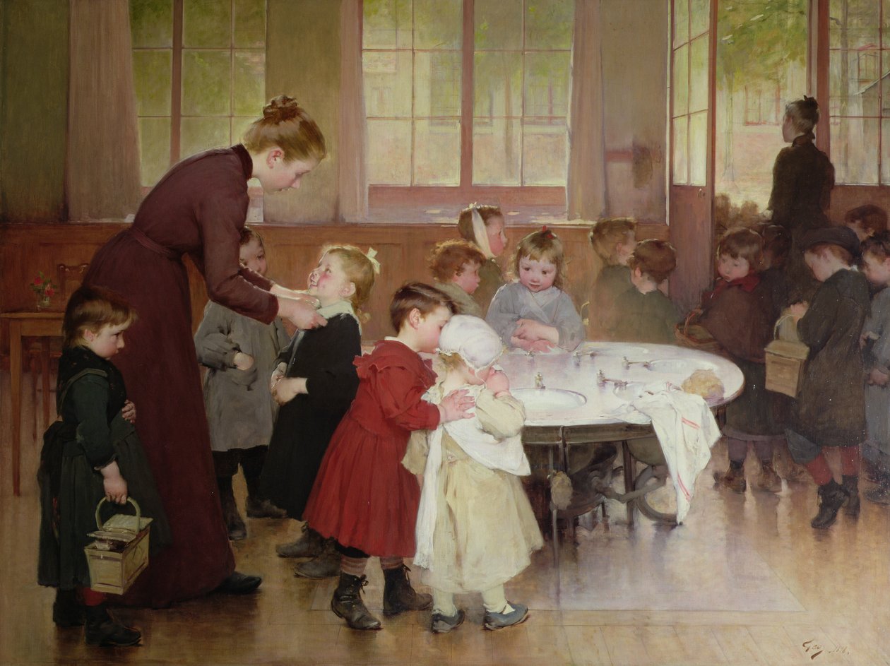 Anaokulu, 1898 (petrol) by Henri Jules Jean Geoffroy