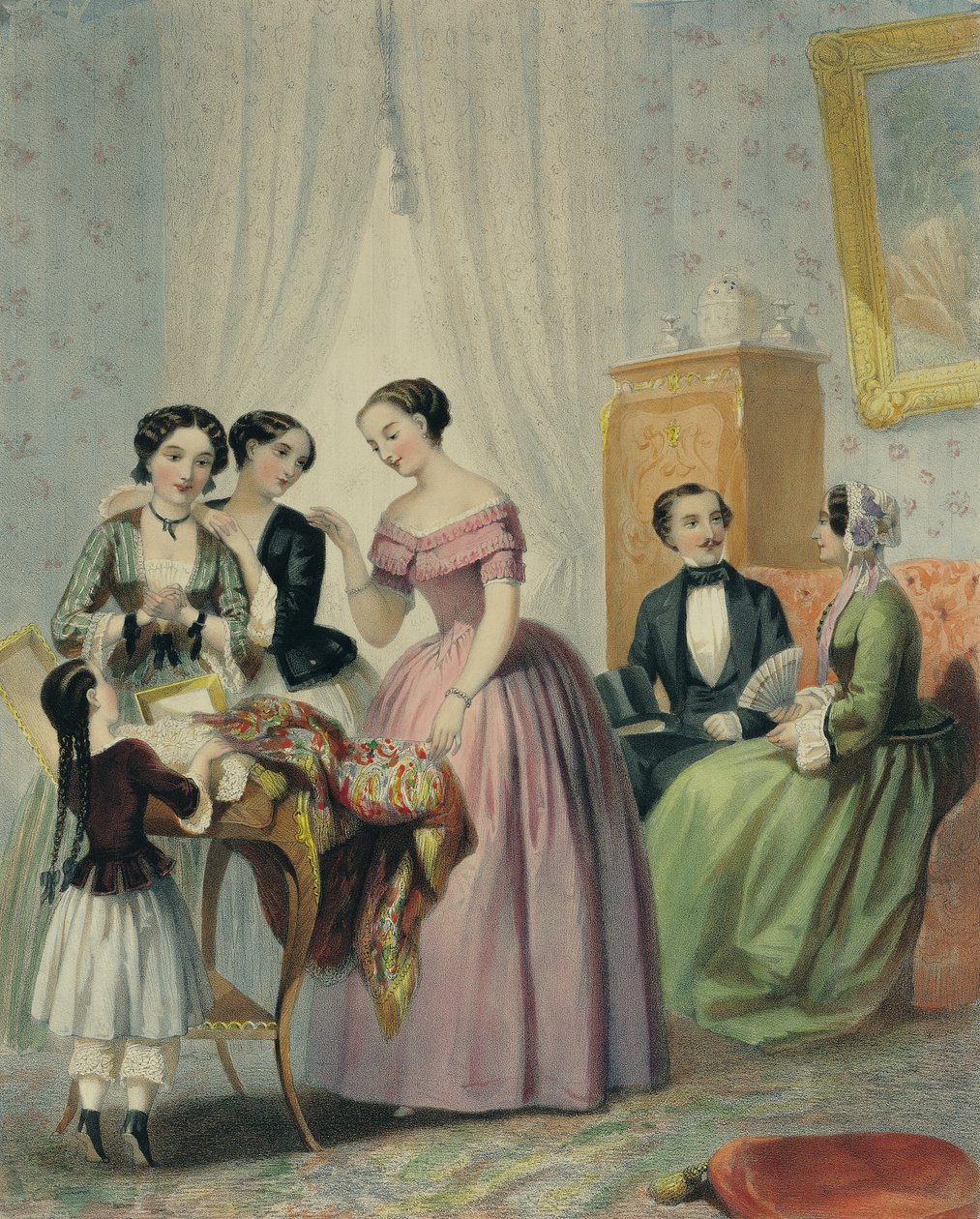 Düğün Hediyeleri, Bettanier tarafından kazınmış, 1852-53 by Henri Lafon
