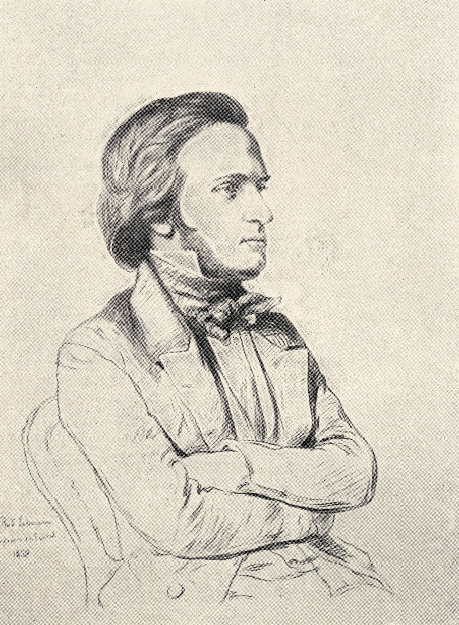 1850 yılında Wilhelm Richard Wagner by Henri Lehmann