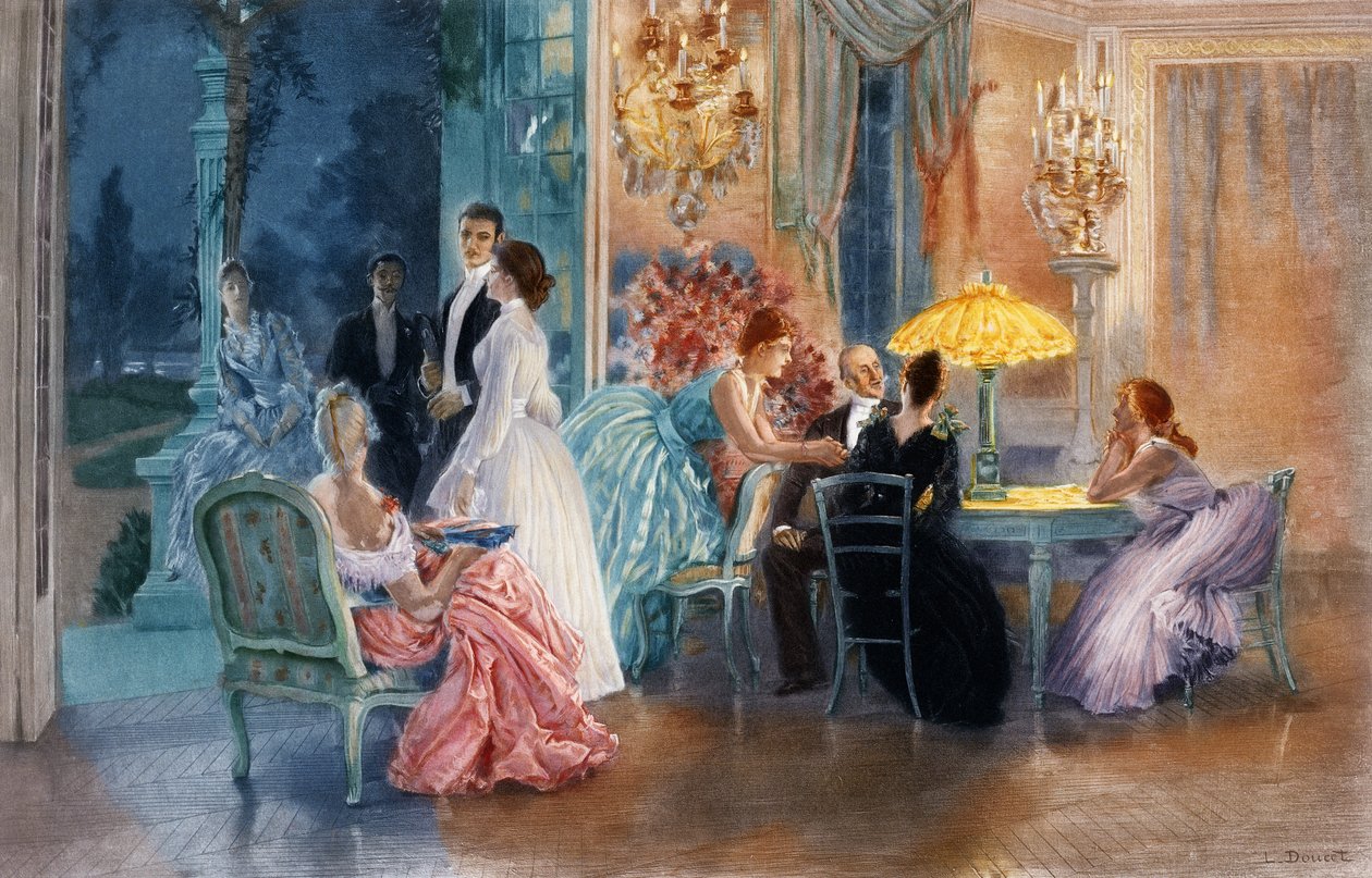 Le Soir au Chateau, 1890  by Henri Lucien Doucet