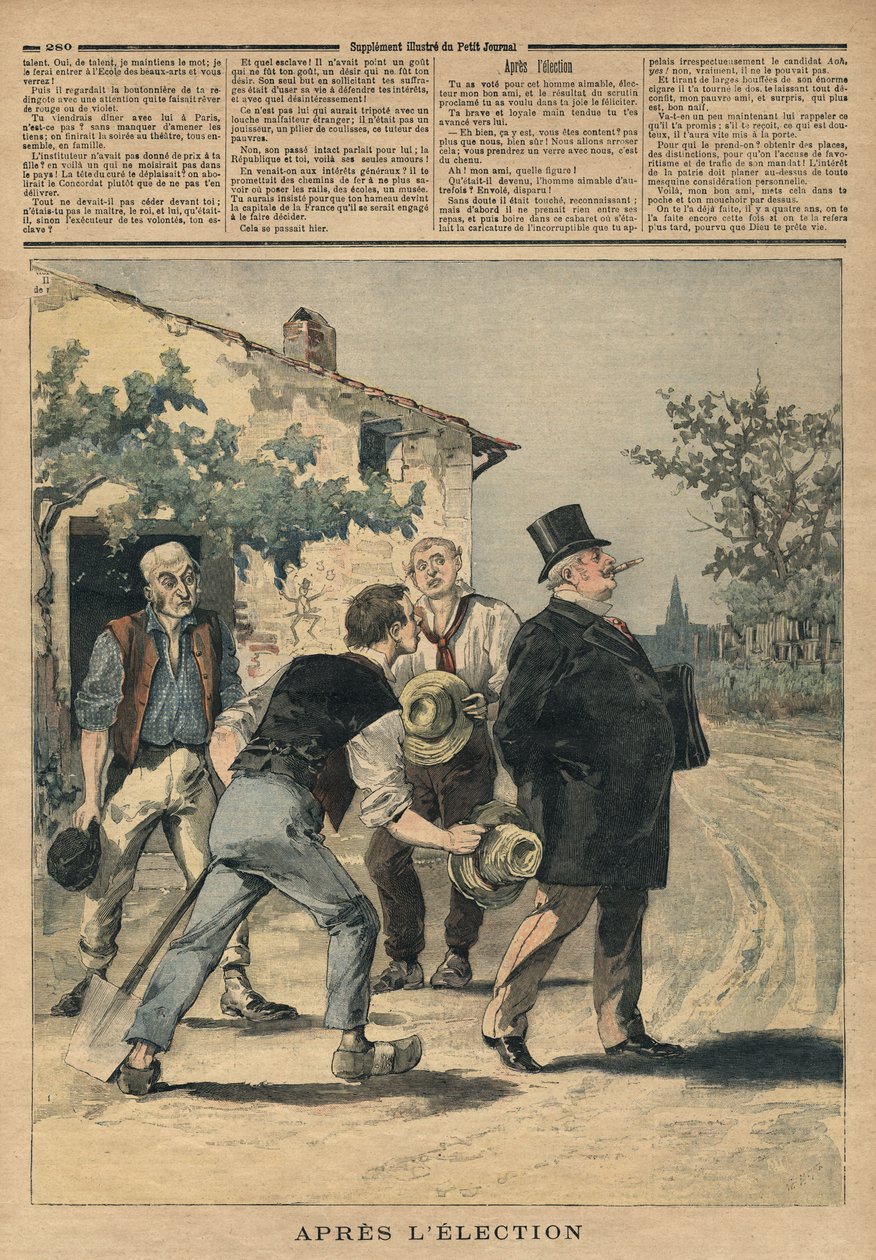 Seçimden sonra, 'Le Petit Journal'dan bir çizim, Supplement Illustre, 2 Eylül 1893 by Henri Meyer
