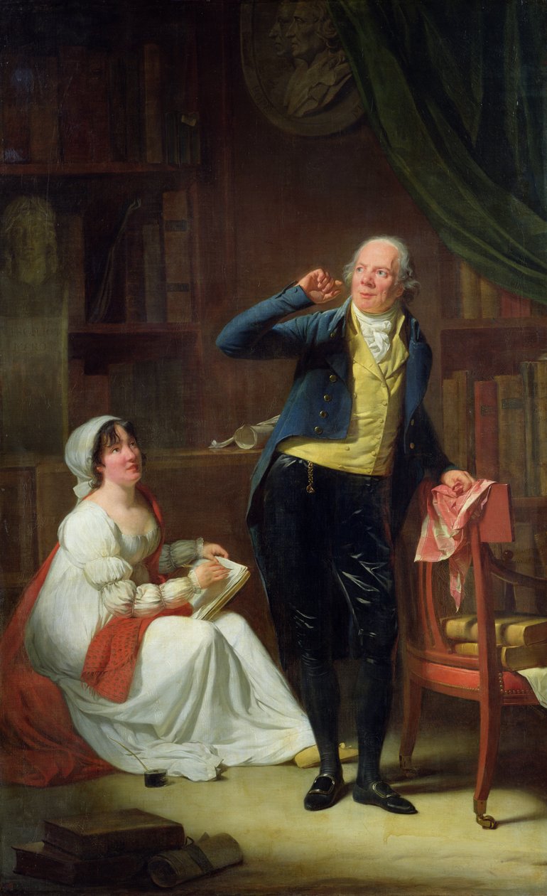 Jacques Delille (1738-1813) ve Karısı, 1802 by Henri-Pierre Danloux
