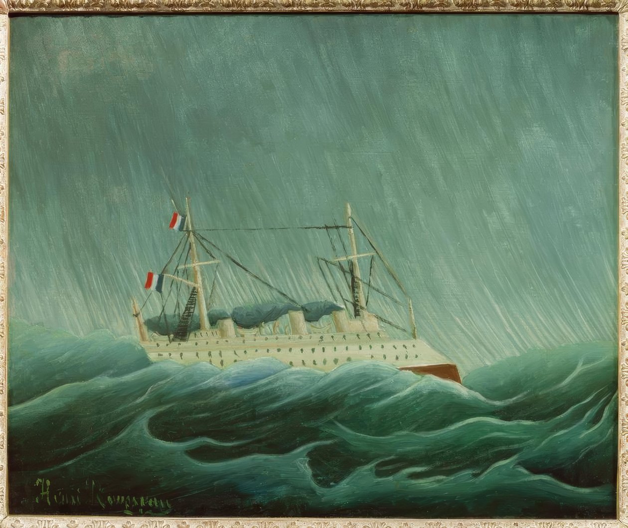Fırtınadaki gemi (Denizde fırtına) by Henri Rousseau