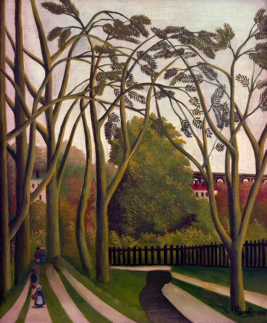 Baharda Bicêtre yakınlarındaki Bièvre kıyılarının manzarası by Henri Rousseau