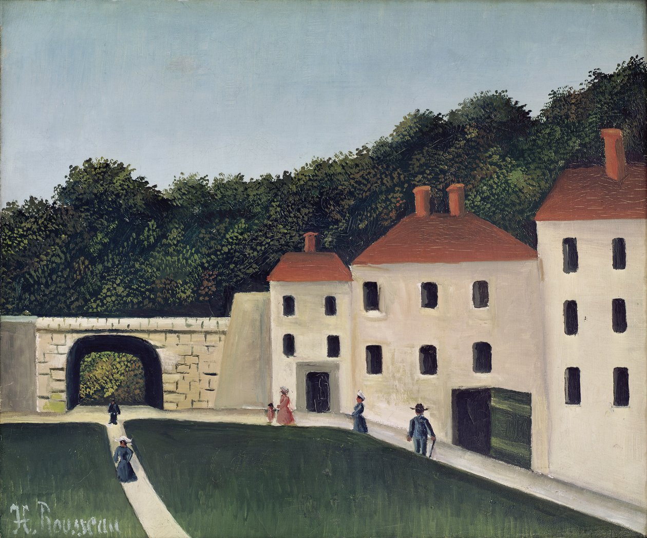 Parkta Yürüyenler, 1908 by Henri Rousseau