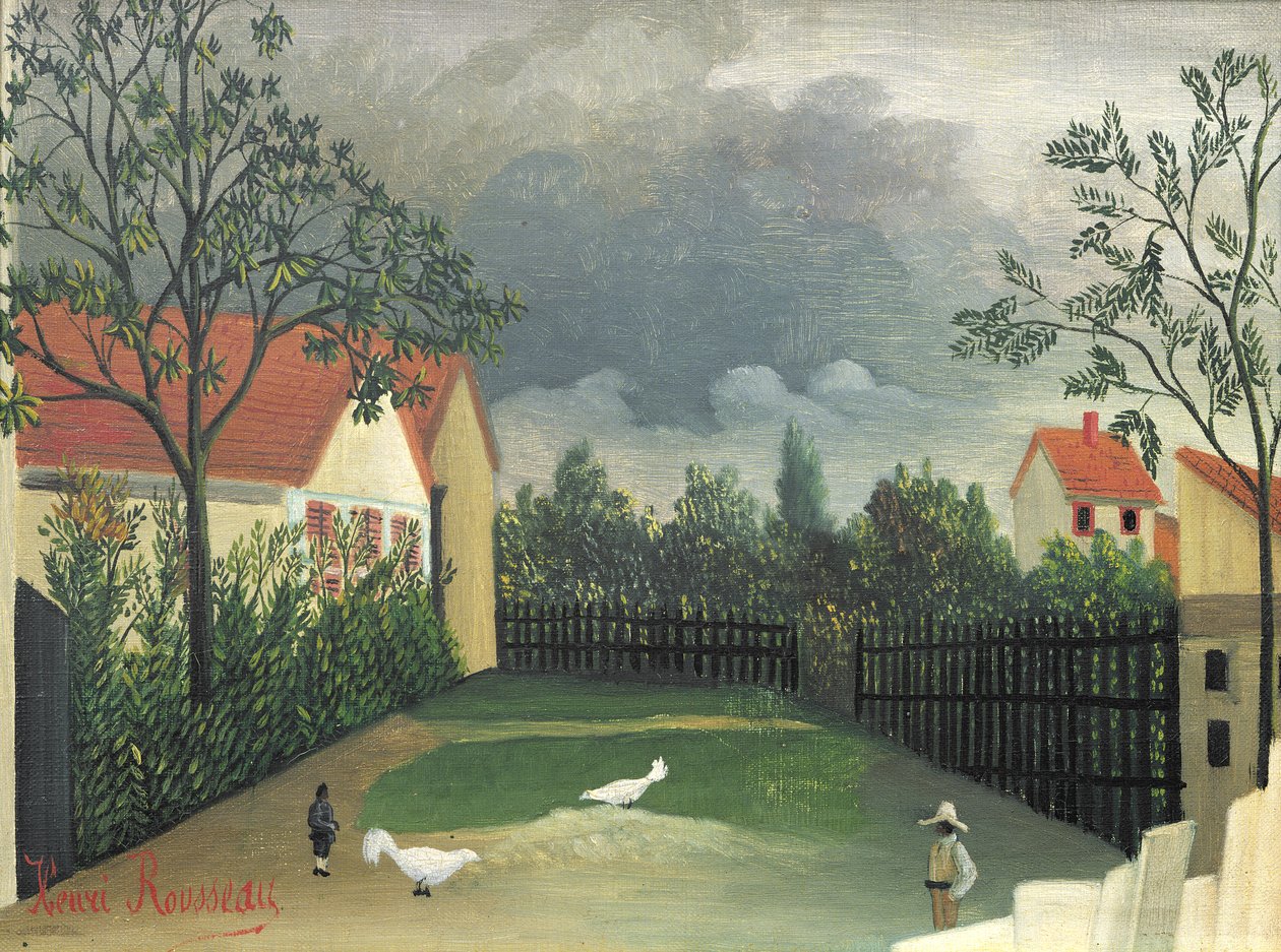Çiftlik Avlusu, 1896-98 by Henri Rousseau