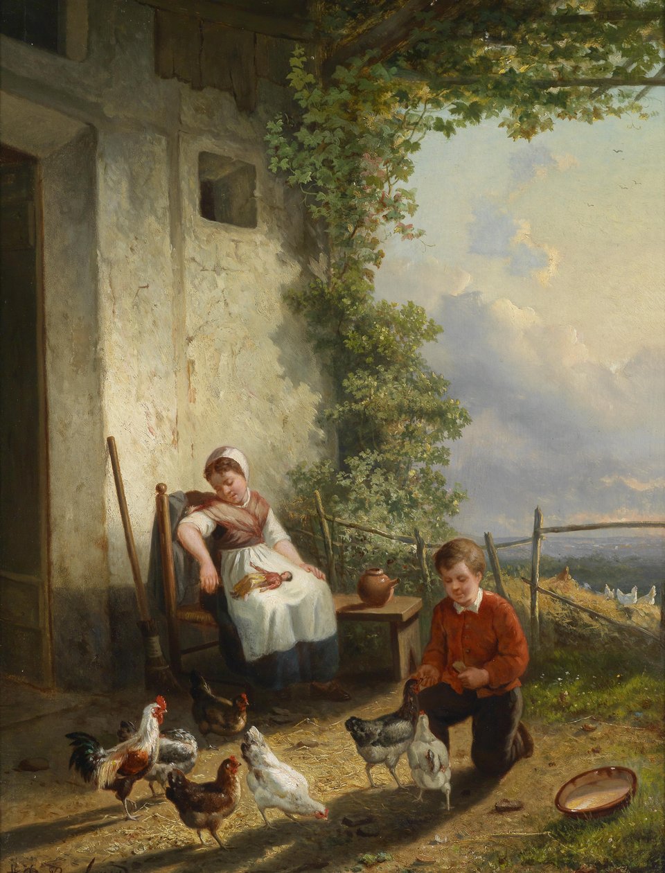 pastoral köy hayatı by Henri de Beul
