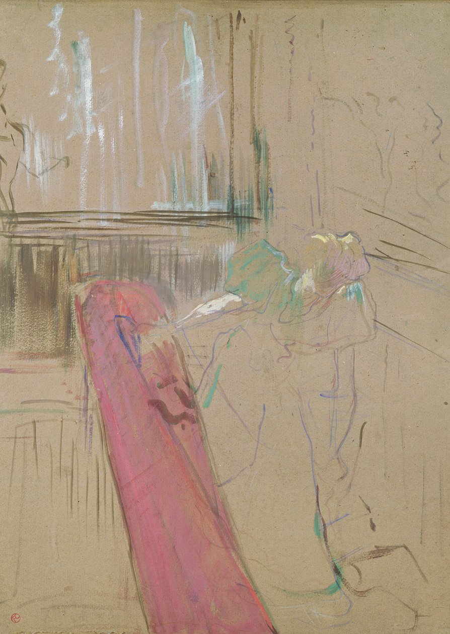 Rue des Moulins, 1893 Merdivenlerinin Tepesinde (karttaki yağ) by Henri de Toulouse Lautrec