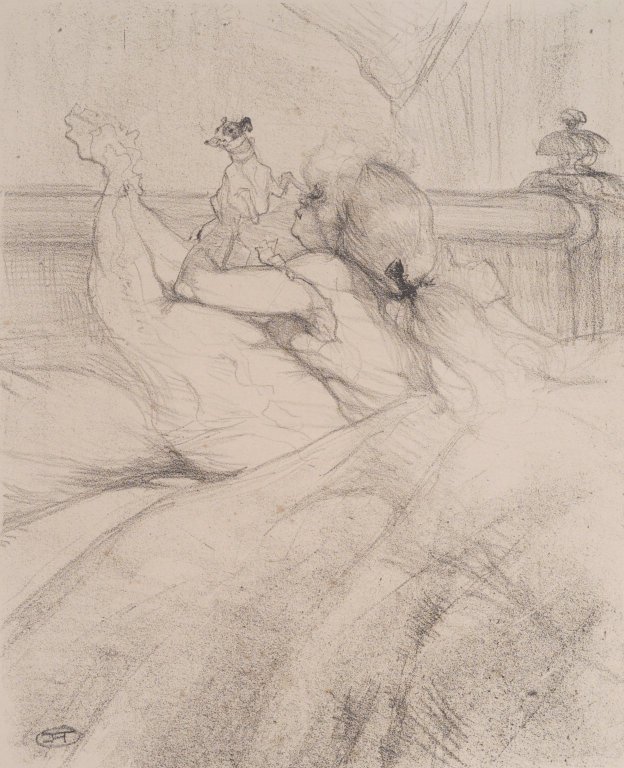 Yatakta by Henri de Toulouse Lautrec