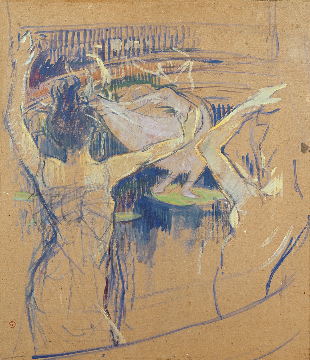 Ballet de Papa Chrysanthème, 1892 (oil on cardboard) by Henri de Toulouse Lautrec