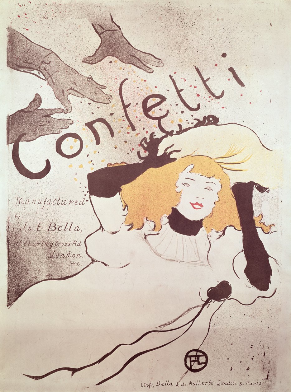 Konfeti, 1893 (ayrıca bkz. 84459) by Henri de Toulouse Lautrec