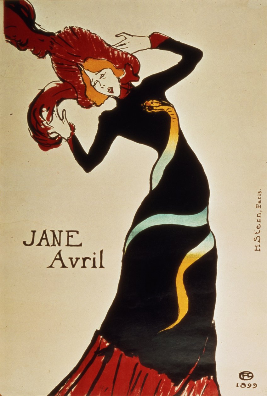 Jane Avril (1868-1943) 1899  by Henri de Toulouse Lautrec